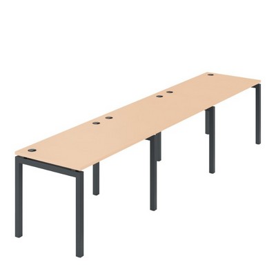 Арго АМБЛ-005-3 (Бук/Антрацит) Бенч линейный на 3рм