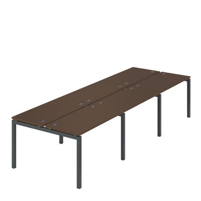 Арго АМБ-004.60-6 (Темный шимо/Антрацит) Бенч двойной на 6рм