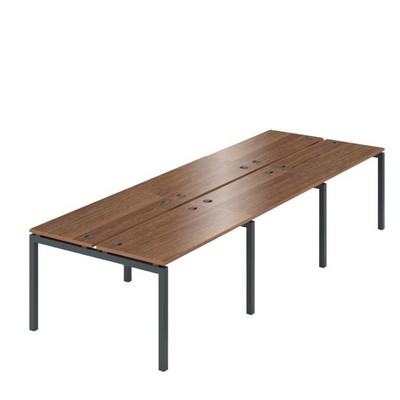 Арго АМБ-005-6 (Орех/Антрацит) Бенч двойной на 6рм