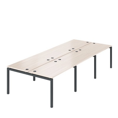 Арго АМБ-005-6 (Ясень шимо/Антрацит) Бенч двойной на 6рм