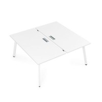Arredo 10БД.264 (Белый премиум/Белый) Стол системы Бенч, сдвоенный, на 2 рабочих места