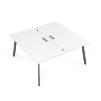 Arredo 10БД.264 (Белый премиум/Klever) Стол системы Бенч, сдвоенный, на 2 рабочих места