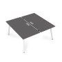 Arredo 10БД.284 (Graphit/Белый) Стол системы Бенч, сдвоенный, на 2 рабочих места