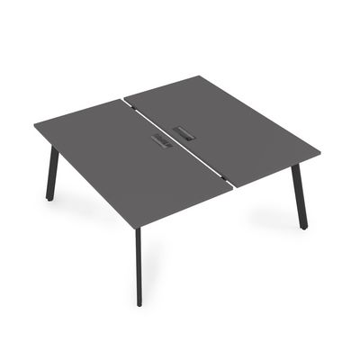 Arredo 10БД.285 (Graphit/Черный) Стол системы Бенч, сдвоенный, на 2 рабочих места