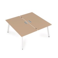 Arredo 10БД.264 (Mokko/Белый) Стол системы Бенч, сдвоенный, на 2 рабочих места