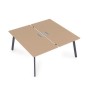 Arredo 10БД.264 (Mokko/Графит) Стол системы Бенч, сдвоенный, на 2 рабочих места