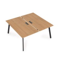 Arredo 10БД.264 (Romano/Черный) Стол системы Бенч, сдвоенный, на 2 рабочих места