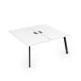 Arredo 10БДК.268 (Белый премиум/Черный глянец) Стол системы Бенч, сдвоенный, на 2 рабочих места - конечный