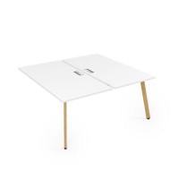 Arredo 10БДК.264 (Белый премиум/Iron wood) Стол системы Бенч, сдвоенный, на 2 рабочих места - конечный