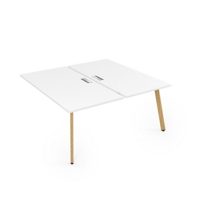 Arredo 10БДК.264 (Белый премиум/Iron wood) Стол системы Бенч, сдвоенный, на 2 рабочих места - конечный