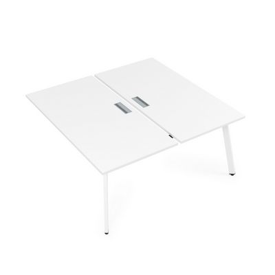 Arredo 10БДК.268 (Белый премиум/Белый) Стол системы Бенч, сдвоенный, на 2 рабочих места - конечный