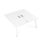 Arredo 10БДК.268 (Белый премиум/Белый) Стол системы Бенч, сдвоенный, на 2 рабочих места - конечный