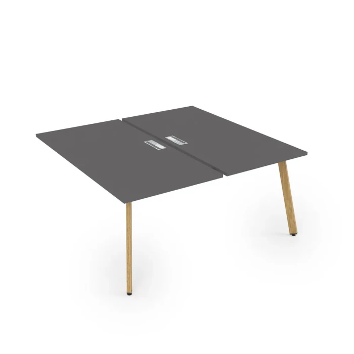 Бенч-стол 10БДК.268 в отделке Graphit/Iron wood, 1200х1235х750 мм
