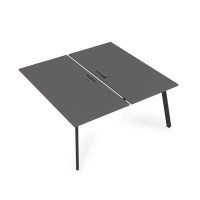 Arredo 10БДК.264 (Graphit/Черный) Стол системы Бенч, сдвоенный, на 2 рабочих места - конечный