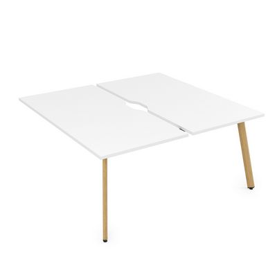 Arredo 10БДКВ.264 (Белый премиум/Iron wood) Стол системы БЕНЧ, сдвоенный, на 2 рабочих места - конечный