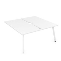 Arredo 10БДКВ.264 (Белый премиум/Белый) Стол системы БЕНЧ, сдвоенный, на 2 рабочих места - конечный