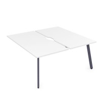 Arredo 10БДКВ.264 (Белый премиум/Графит) Стол системы БЕНЧ, сдвоенный, на 2 рабочих места - конечный