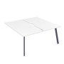 Arredo 10БДКВ.264 (Белый премиум/Графит) Стол системы БЕНЧ, сдвоенный, на 2 рабочих места - конечный