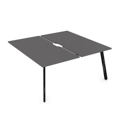 Arredo 10БДКВ.264 (Graphit/Черный глянец) Стол системы БЕНЧ, сдвоенный, на 2 рабочих места - конечный