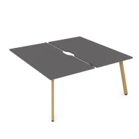 10БДКВ.278 (Graphit/Iron wood) Стол системы БЕНЧ, сдвоенный, на 2 рабочих места - конечный