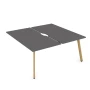 Стол системы Бенч 10БДКВ.268 в отделке Graphit/Iron wood, 1200х1235х750 мм