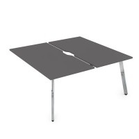 Arredo 10БДКВ.264 (Graphit/Металл глянец) Стол системы БЕНЧ, сдвоенный, на 2 рабочих места - конечный