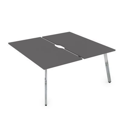Arredo 10БДКВ.264 (Graphit/Металл глянец) Стол системы БЕНЧ, сдвоенный, на 2 рабочих места - конечный