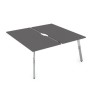 Arredo 10БДКВ.264 (Graphit/Металл глянец) Стол системы БЕНЧ, сдвоенный, на 2 рабочих места - конечный