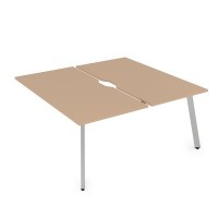 Arredo 10БДКВ.264 (Mokko/Алюминий матовый) Стол системы БЕНЧ, сдвоенный, на 2 рабочих места - конечный