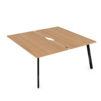 Arredo 10БДКВ.264 (Romano/Черный глянец) Стол системы БЕНЧ, сдвоенный, на 2 рабочих места - конечный