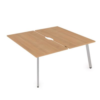 Arredo 10БДКВ.264 (Romano/Алюминий матовый) Стол системы БЕНЧ, сдвоенный, на 2 рабочих места - конечный