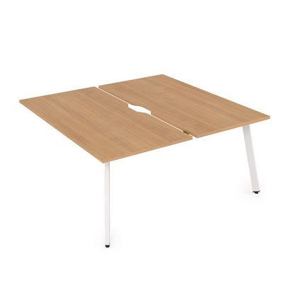 Arredo 10БДКВ.264 (Romano/Белый) Стол системы БЕНЧ, сдвоенный, на 2 рабочих места - конечный