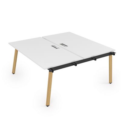 Arredo 10БДН.264 (Белый премиум/Iron wood) Стол системы Бенч, сдвоенный, на 2 рабочих места - начальный