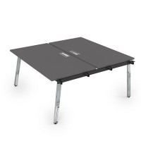 Arredo 10БДН.264 (Graphit/Металл глянец) Стол системы Бенч, сдвоенный, на 2 рабочих места - начальный