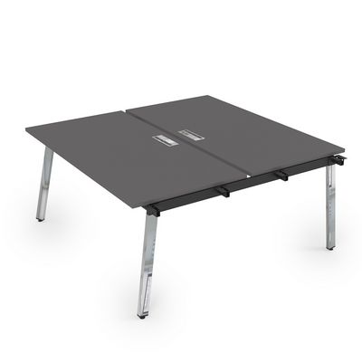 Arredo 10БДН.264 (Graphit/Металл глянец) Стол системы Бенч, сдвоенный, на 2 рабочих места - начальный