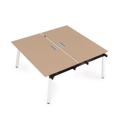 Arredo 10БДН.264 (Mokko/Белый) Стол системы Бенч, сдвоенный, на 2 рабочих места - начальный