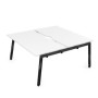Arredo 10БДНВ.268 (Белый премиум/Черный глянец) Стол системы БЕНЧ, сдвоенный, на 2 рабочих места - начальный