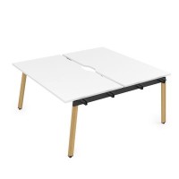 Arredo 10БДНВ.268 (Белый премиум/Iron wood) Стол системы БЕНЧ, сдвоенный, на 2 рабочих места - начальный