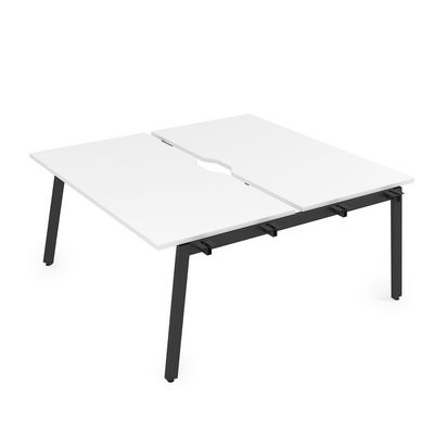 Arredo 10БДНВ.264 (Белый премиум/Черный) Стол системы БЕНЧ, сдвоенный, на 2 рабочих места - начальный
