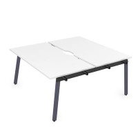 Arredo 10БДНВ.268 (Белый премиум/Графит) Стол системы БЕНЧ, сдвоенный, на 2 рабочих места - начальный