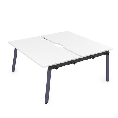 Arredo 10БДНВ.268 (Белый премиум/Графит) Стол системы БЕНЧ, сдвоенный, на 2 рабочих места - начальный