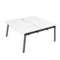 Arredo 10БДНВ.268 (Белый премиум/Klever) Стол системы БЕНЧ, сдвоенный, на 2 рабочих места - начальный