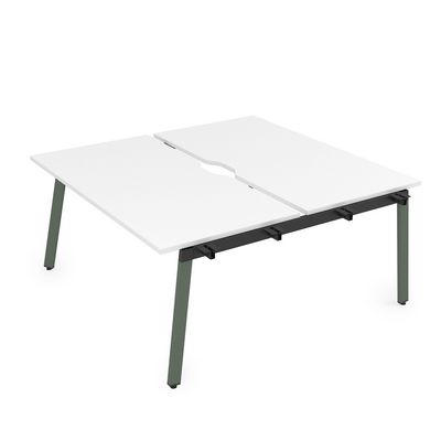 Arredo 10БДНВ.268 (Белый премиум/Klever) Стол системы БЕНЧ, сдвоенный, на 2 рабочих места - начальный