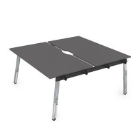 Arredo 10БДНВ.268 (Graphit/Металл глянец) Стол системы БЕНЧ, сдвоенный, на 2 рабочих места - начальный