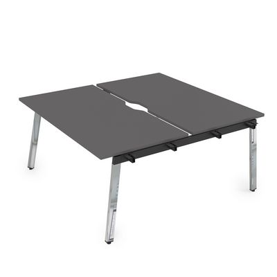 Arredo 10БДНВ.268 (Graphit/Металл глянец) Стол системы БЕНЧ, сдвоенный, на 2 рабочих места - начальный