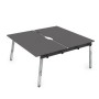 Arredo 10БДНВ.268 (Graphit/Металл глянец) Стол системы БЕНЧ, сдвоенный, на 2 рабочих места - начальный