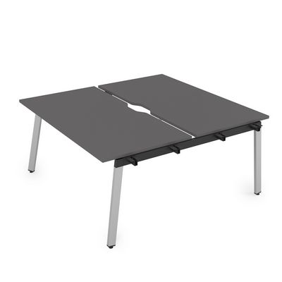 Arredo 10БДНВ.268 (Graphit/Алюминий матовый) Стол системы БЕНЧ, сдвоенный, на 2 рабочих места - начальный