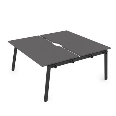 Arredo 10БДНВ.268 (Graphit/Черный) Стол системы БЕНЧ, сдвоенный, на 2 рабочих места - начальный