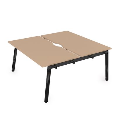 Arredo 10БДНВ.268 (Mokko/Черный глянец) Стол системы БЕНЧ, сдвоенный, на 2 рабочих места - начальный