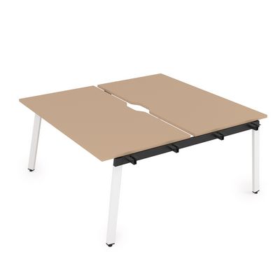 Arredo 10БДНВ.268 (Mokko/Белый) Стол системы БЕНЧ, сдвоенный, на 2 рабочих места - начальный
